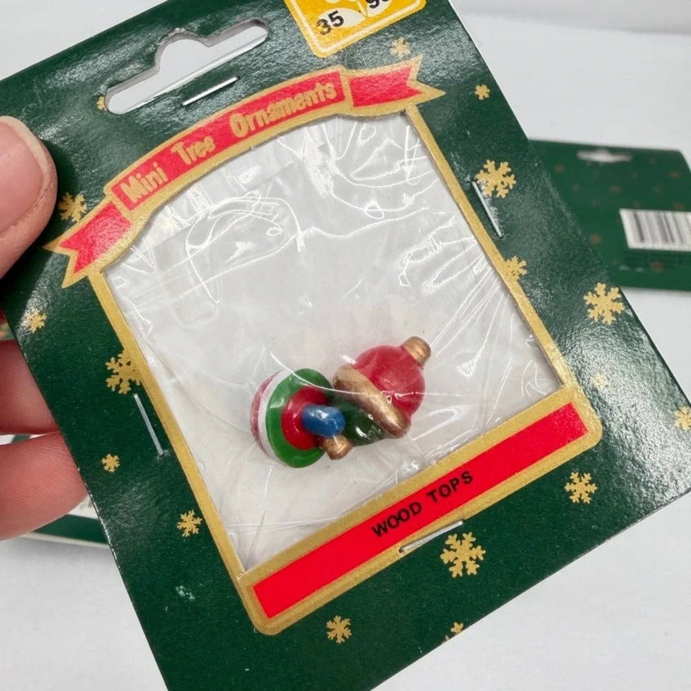 VTG Franks Miniatures Christmas Holiday Resin Wood Charms Crafting Set of 10